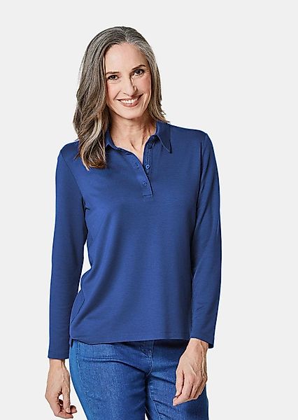 GOLDNER Poloshirt Langarm Poloshirt mit Schmuckband günstig online kaufen
