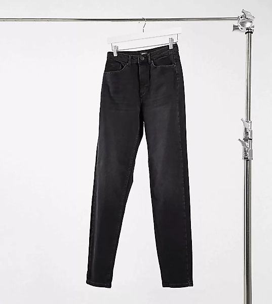 Only Tall – Veneda – Mom-Jeans in verwaschenem Schwarz günstig online kaufen