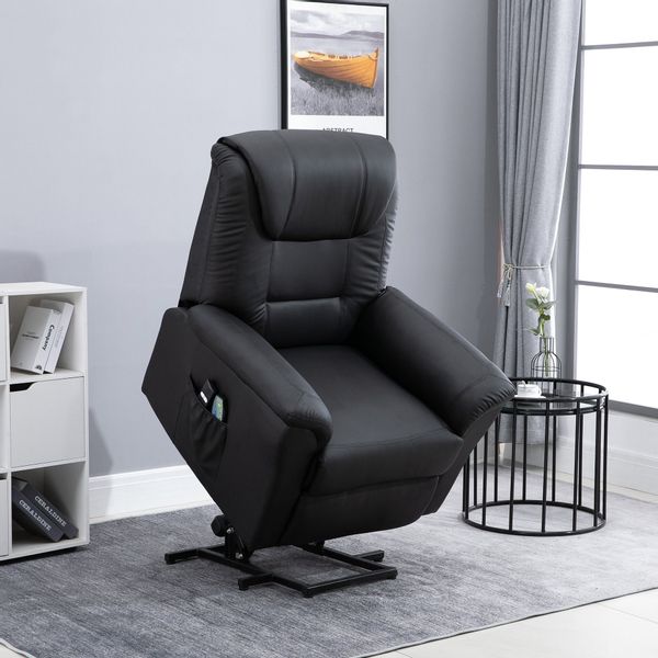 HOMCOM Massagesessel mit Aufstehhilfe, Liegefunktion, Heizfunktion günstig online kaufen