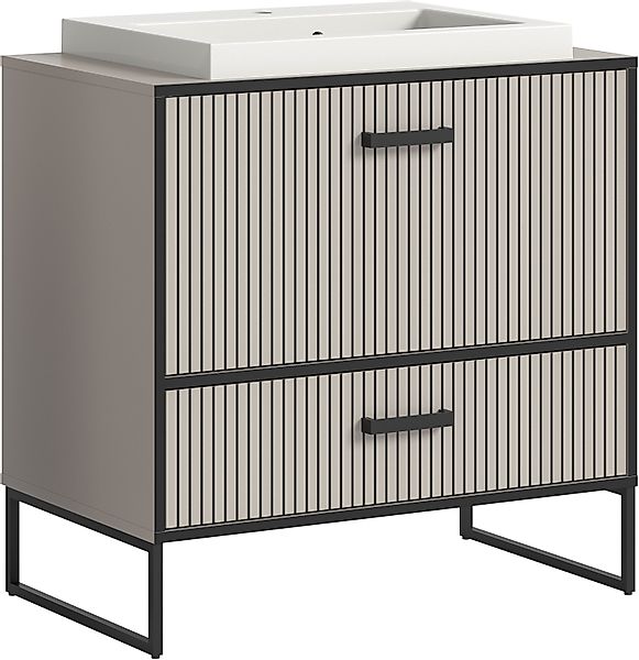 welltime Waschbeckenunterschrank Locri, Höhe 84 cm, günstig online kaufen