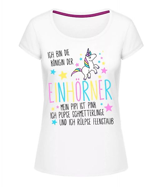 Königin Der Einhörner · Frauen T-Shirt U-Ausschnitt günstig online kaufen