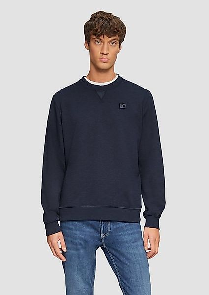 s.Oliver Sweatshirt Sweatshirt mit Garment Dye und Logo-Detail Garment Dye günstig online kaufen