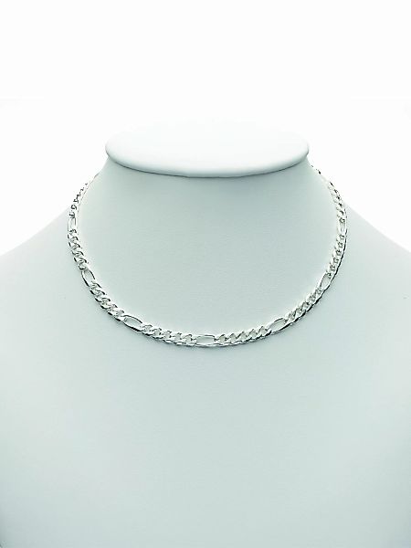 Adelia´s Silberkette "925 Silber Figaro Halskette 55 cm Ø 4,4 mm", Silbersc günstig online kaufen