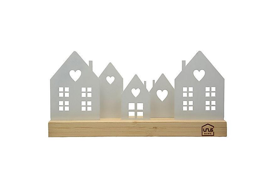 UNUS HOME Dekofigur Aufsteller Häuser Stadt (5 Häuser, weiß), Häuser-Silhou günstig online kaufen