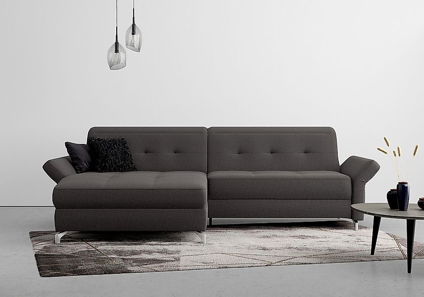 Home affaire Ecksofa "Maredo L-Form" Federkern, wahlweise auch mit Kopfteil günstig online kaufen