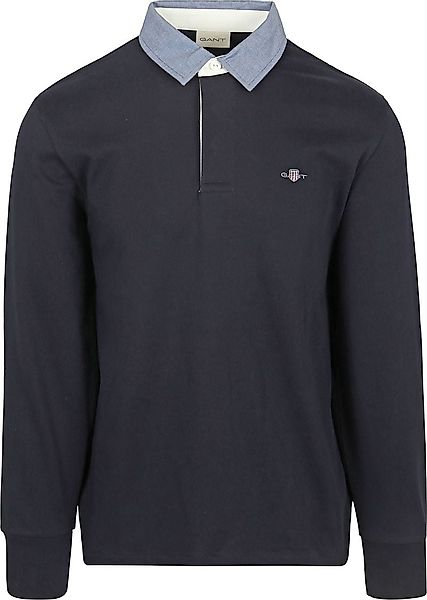 Gant Heavy Rugger Shield Poloshirt Navy - Größe 4XL günstig online kaufen