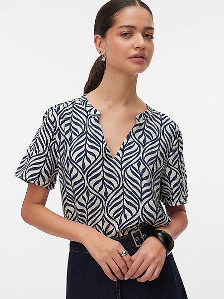 Vero Moda Shirtbluse VMJOSIE SS V-NECK GATHERING TOP WVN GA Viskosemischung günstig online kaufen