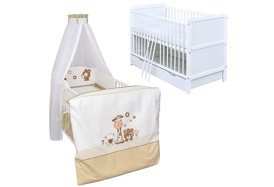 Baby-Delux Komplettbett Babybett Jack Schublade Komplettset, 11-tlg., Kinde günstig online kaufen