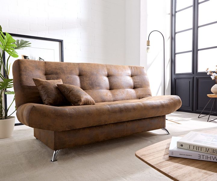 DELIFE Schlafsofa Viola, Braun 190x90 cm günstig online kaufen