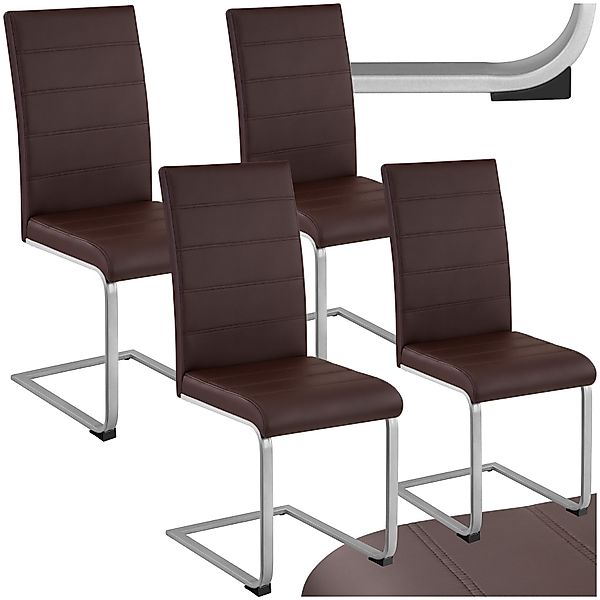 tectake Esszimmerstuhl Set Schwingstuhl (Set, 4 günstig online kaufen