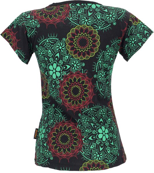 Guru-Shop T-Shirt Boho T-Shirt mit Mandaladruck, günstig online kaufen