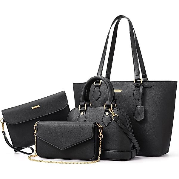 LuxusKollektion Handtasche 4-teiliges Handtaschen Set Damen günstig online kaufen