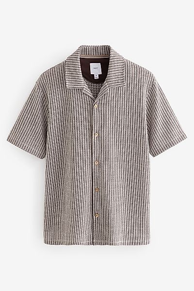 Next Kurzarmhemd Hemd aus strukturiertem Jersey günstig online kaufen