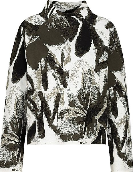 Monari Rundhalspullover Filigranes Blumenmuster und stilvoller Stehkragen günstig online kaufen