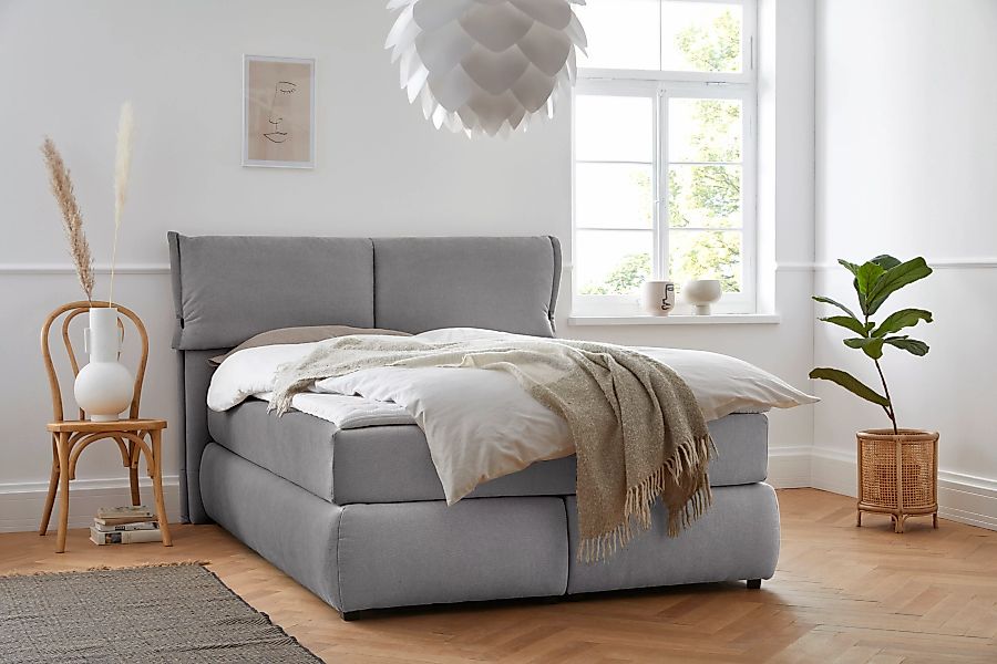 andas Boxspringbett "Jenson", in 4 Farben, 4 Breiten, 3 Matratzenarten in 2 günstig online kaufen