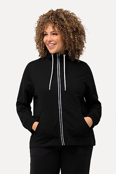 Ulla Popken Sweatjacke Sweatjacke Stehkragen Kängurutasche günstig online kaufen