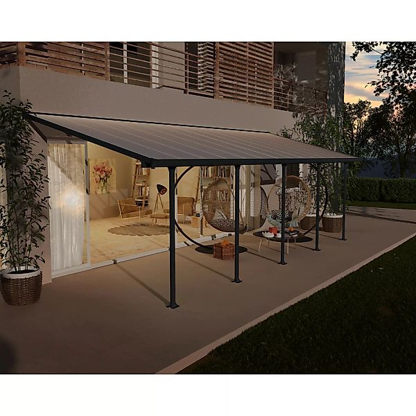 Palram - Canopia Terrassenüberdachung Feria Anthrazit 3x8.51 günstig online kaufen