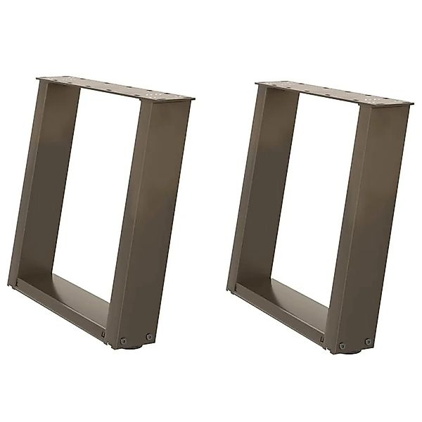 vidaXL Couchtischbeine U-Form 2 Stk Naturstahl 50x42-43 cm Stahl 4012767 günstig online kaufen