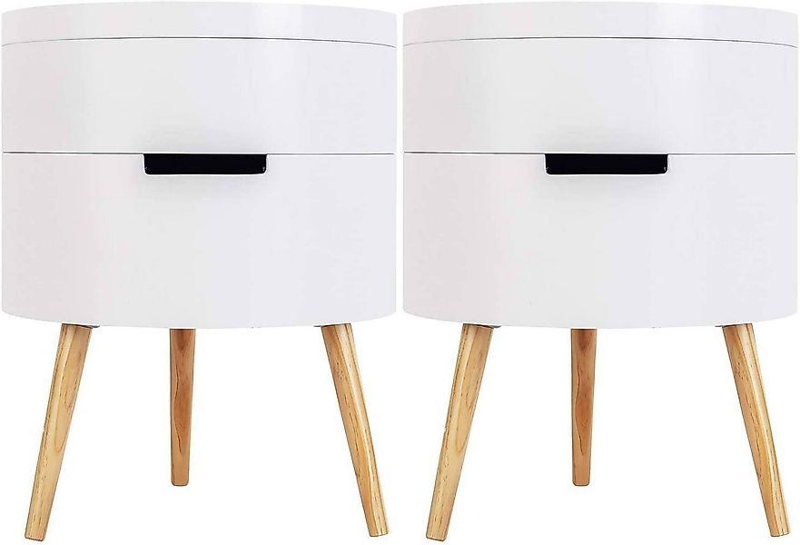 Woltu Nachttisch, 2er Set Nachtkommode mit Stauraum, mit Beinen, Holz, MDF günstig online kaufen