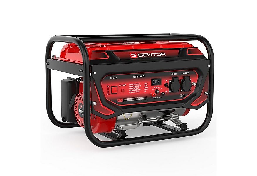 GENTOR Stromerzeuger 4-Takt 7 PS 2200 W GT2200D Stromerzeuger leise Generat günstig online kaufen