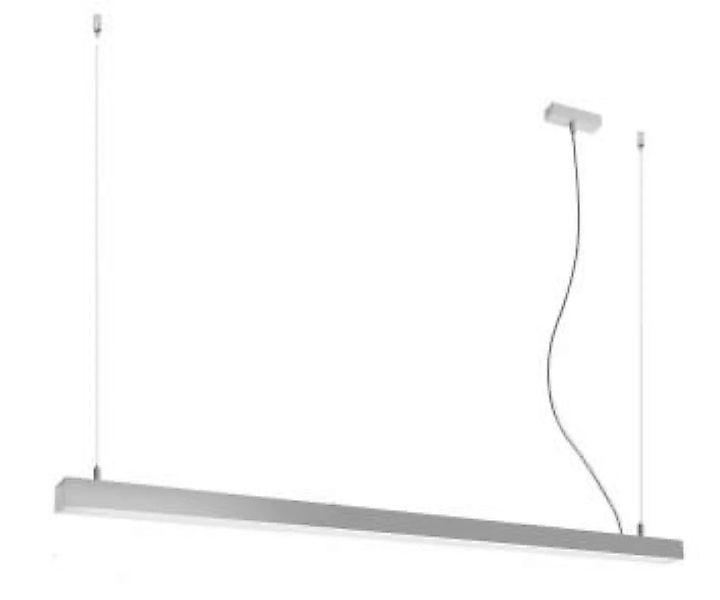 LED Hängelampe Metall 150 cm 4000 K 4940 lm Grau günstig online kaufen