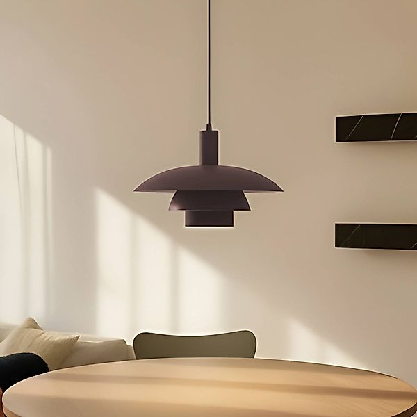 Lindby Hängeleuchte Elorri, braun, Metall, Ø 38 cm günstig online kaufen