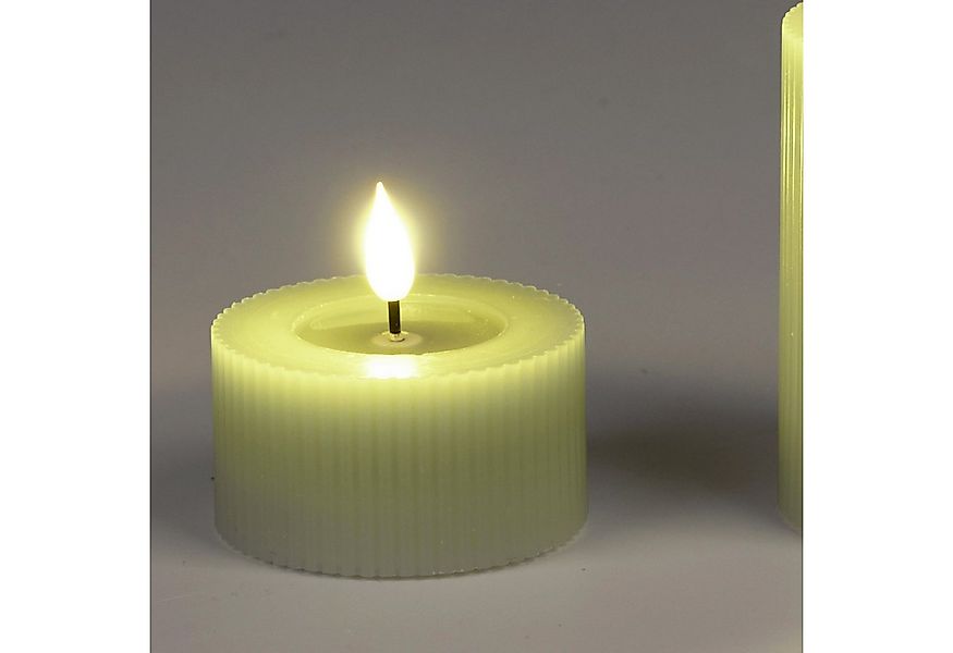 formano LED-Kerze Streifen, mit Timerfunktion, Grün, Motiv: Streifen, Höhe: günstig online kaufen