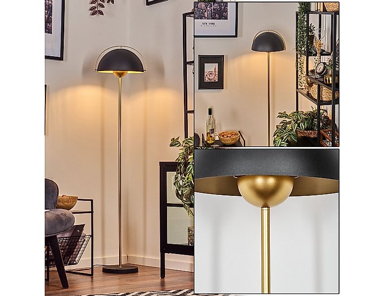 hofstein Stehlampe Stehlampe aus Metall in Gold/Anthrazit mit Fußschalter, günstig online kaufen