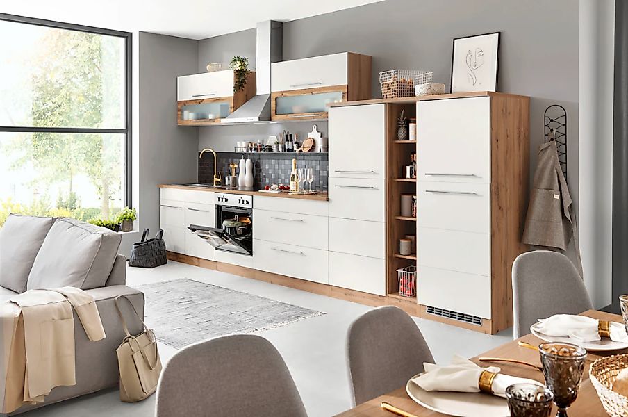 KOCHSTATION Küchenzeile »KS-Wien« Breite 410 cm, wahlweise mit E-Geräten günstig online kaufen