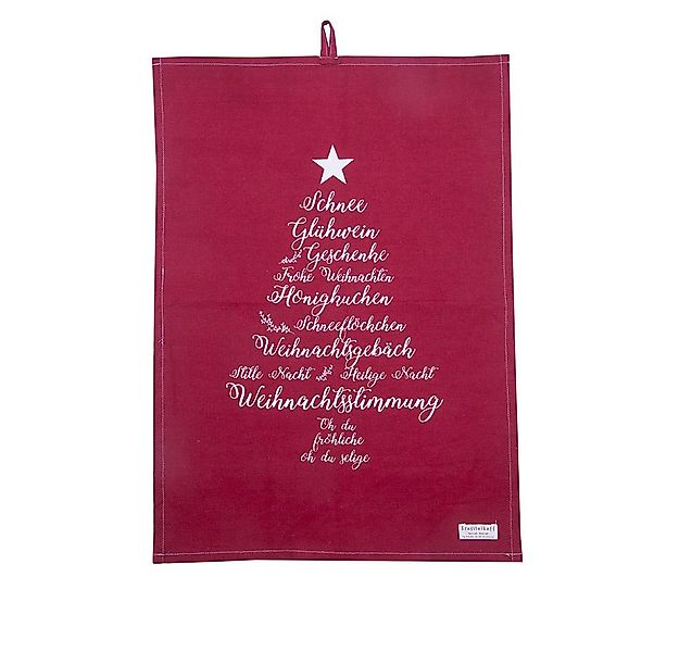Krasilnikoff Geschirrtuch Geschirrtuch Christmas Words Baumwolle 50x70cm La günstig online kaufen