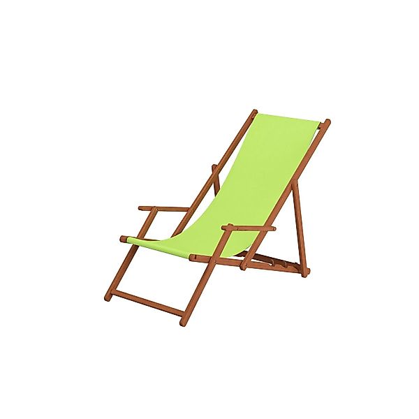 Erst-Holz Holz-Liegestuhl Strandstuhl Strand-Liege Stofffarbe Pistazie 10-3 günstig online kaufen