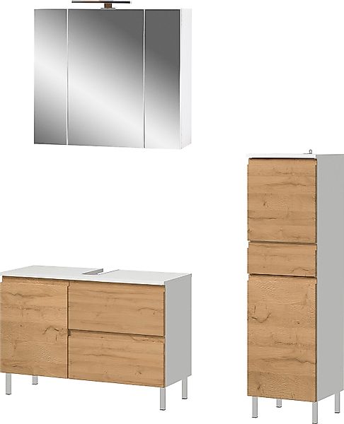 GERMANIA Badmöbel-Set »Torrance«, (3 St.), Waschbecken-Unterschrank, Spiege günstig online kaufen