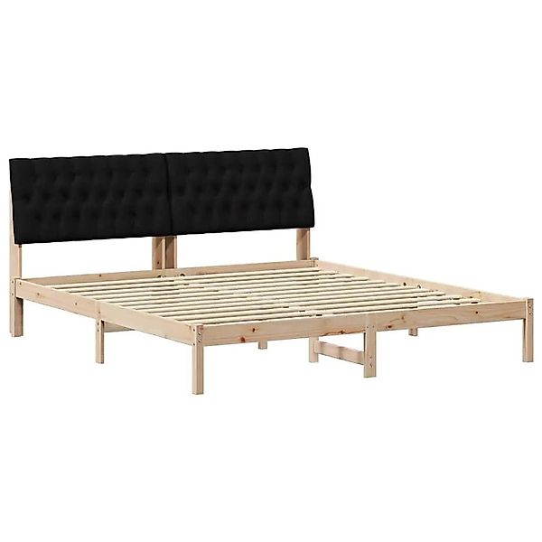 vidaXL Bettgestell mit Gepolstertem Kopfteil Braun 180 x 200 cm 3394385 günstig online kaufen