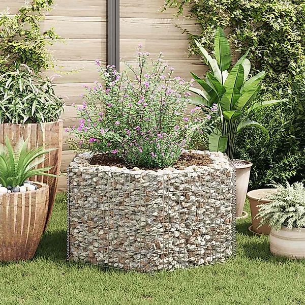 vidaXL Hochbeet Sechseckiges Gabionen-Hochbeet 100×90×50 cm günstig online kaufen