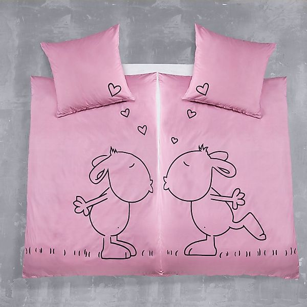 Kuscheli Partnerbettwäsche 2x 135x200 + 2x günstig online kaufen