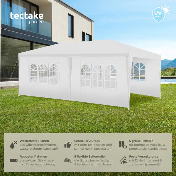 tectake Pavillon Partyzelt Novara mit 5 günstig online kaufen