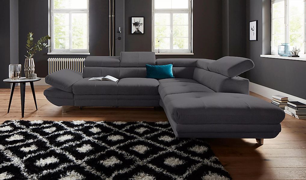 COTTA Ecksofa "Enterprise L-Form", mit Arm- & Kopfteilverstellung, wahlweis günstig online kaufen