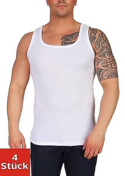 EloModa Unterhemd 4er Set Unterhemd Unterwäsche Feinripp 100% Baumwolle, (4 günstig online kaufen