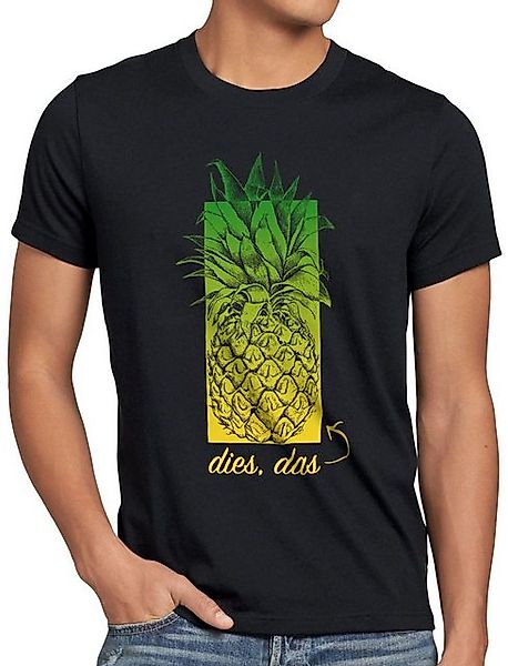 style3 T-Shirt Dies das Ananas neonschwarz pineapple hip hop rap günstig online kaufen