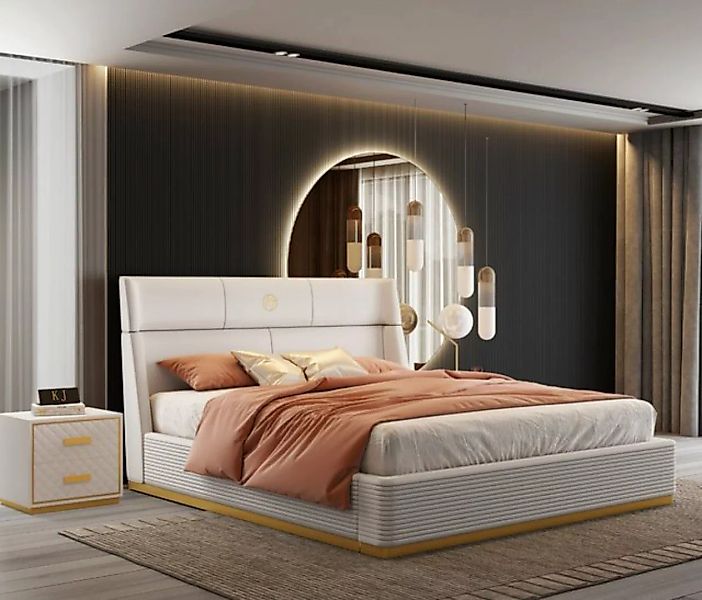 JVmoebel Bett, Modernes Design Bett xxl Betten Luxus Stil Doppel Hotel Text günstig online kaufen