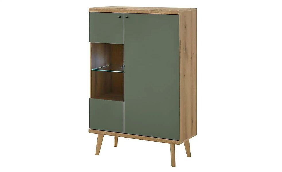 Vitrine   ¦ holzfarben ¦ Maße (cm): B: 90 H: 134 T: 40.0 Schränke > Vitrine günstig online kaufen