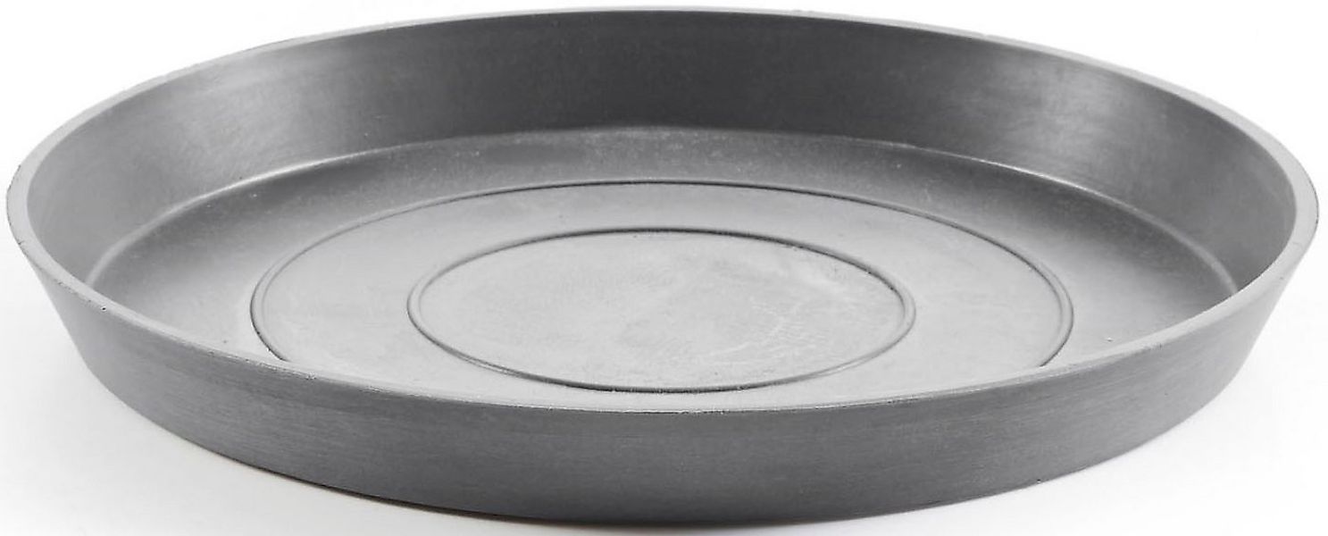 ECOPOTS Blumentopfuntersetzer ROUND SAUCER Grey, BxTxH: 36,5x36,5x3,5 cm günstig online kaufen