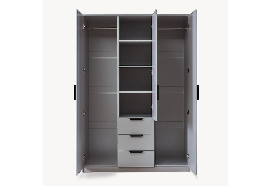 en.casa Kleiderschrank »Eiselfing« 3 Türen, 4 Fächer, 3 Schubladen 176x120x günstig online kaufen