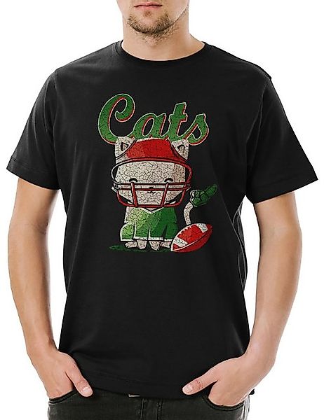 Urban Backwoods Print-Shirt Urban Backwoods Cats Football Herren T-Shirt Sc günstig online kaufen