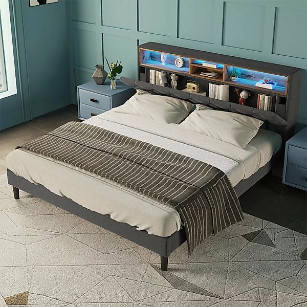 Ulife Polsterbett Doppelbett mit LED-Beleuchtung (Packung, 1 Bett), mit auf günstig online kaufen
