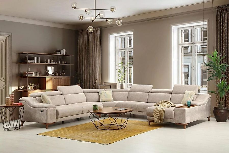 JVmoebel Ecksofa Ecksofa Sofa U-Form Polstersofa Couch Garnitur Ecksofas, 5 günstig online kaufen