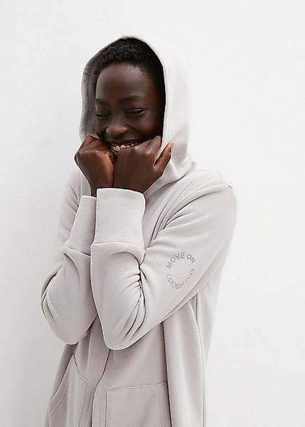 bonprix Sweatjacke mit Nahtreißverschluss, aus Baumwolle und Polyester günstig online kaufen