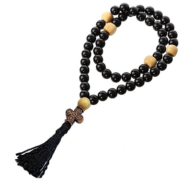 NKlaus Armkette 2x Rosenkranz Gagat 50 Kugel Handarbeit Gebetskette Schwarz günstig online kaufen