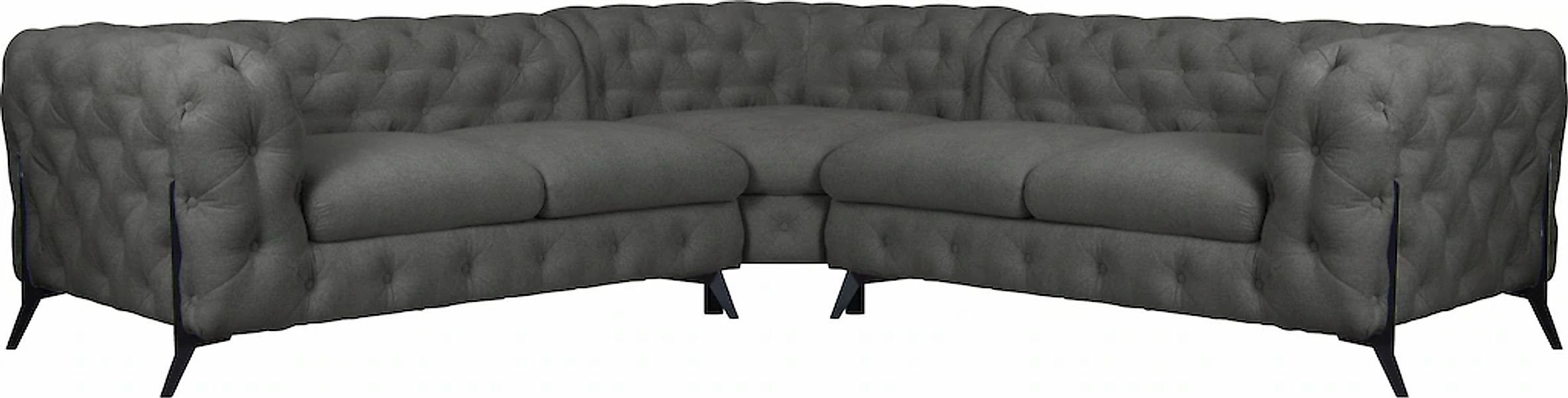 Home affaire Chesterfield-Sofa "Amaury L-Form" Chesterfield-Optik, Breite/T günstig online kaufen