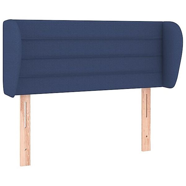 vidaXL Bett, Kopfteil mit Ohren Blau 93x23x78/88 cm Stoff günstig online kaufen